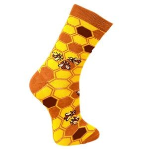 Bee-socks-Bamboo-save-our-bees-Shoe-size-UK-3-7-Euro-36-41